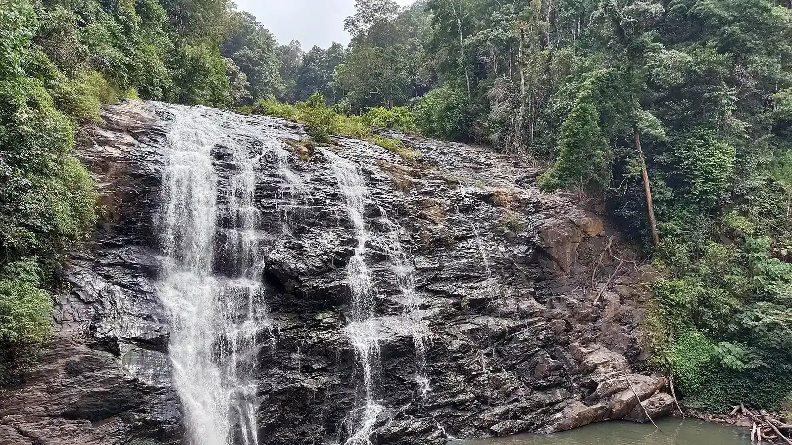 Abbey Falls near Madikeri, surrounded by coffee and spice plantations and at its most powerful after the monsoon