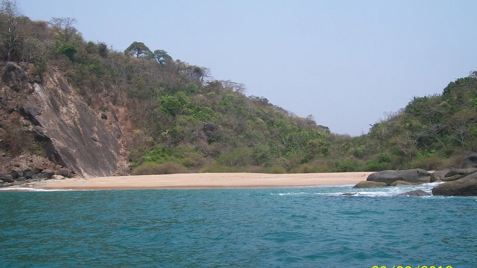 The small secluded cove of Butterfly Beach in South Goa