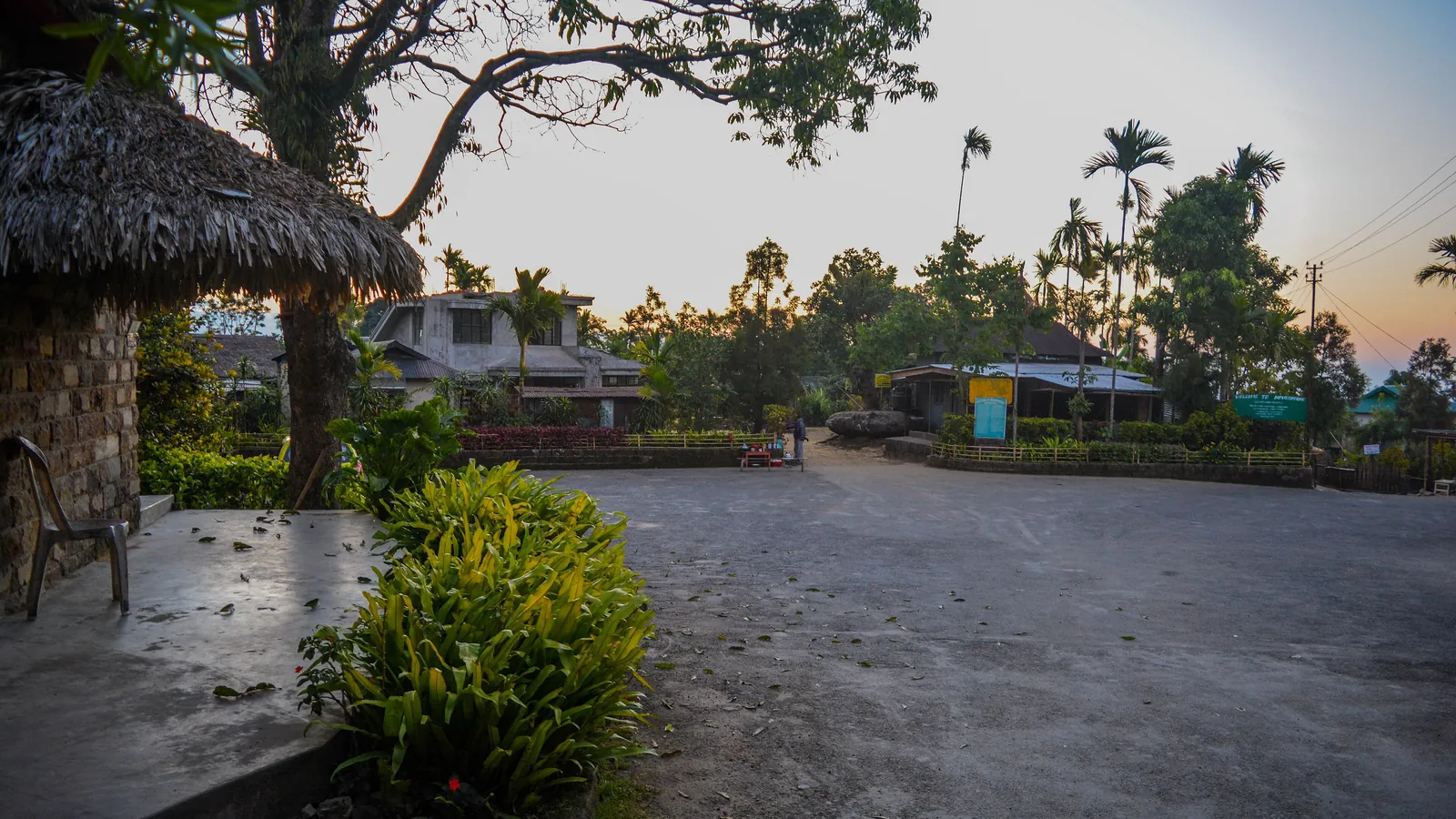 The clean lanes and gardens of Mawlynnong village in Meghalaya