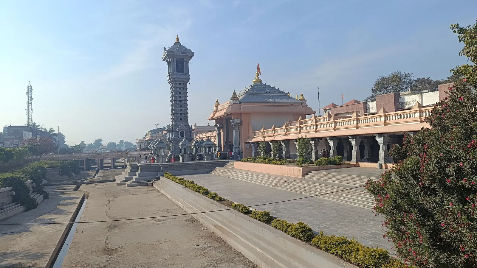 The Shani temple complex at Shani Shingnapur in Maharashtra, a village famous for homes traditionally built without doors