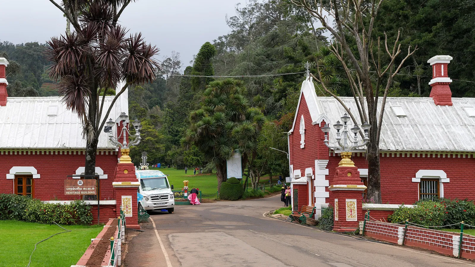 The front gate house of the Government Botanical Garden in Ooty