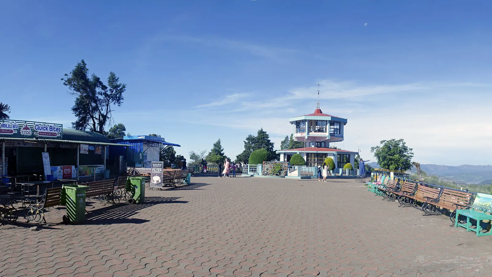 The view from Doddabetta Peak, the highest point in the Nilgiri hills