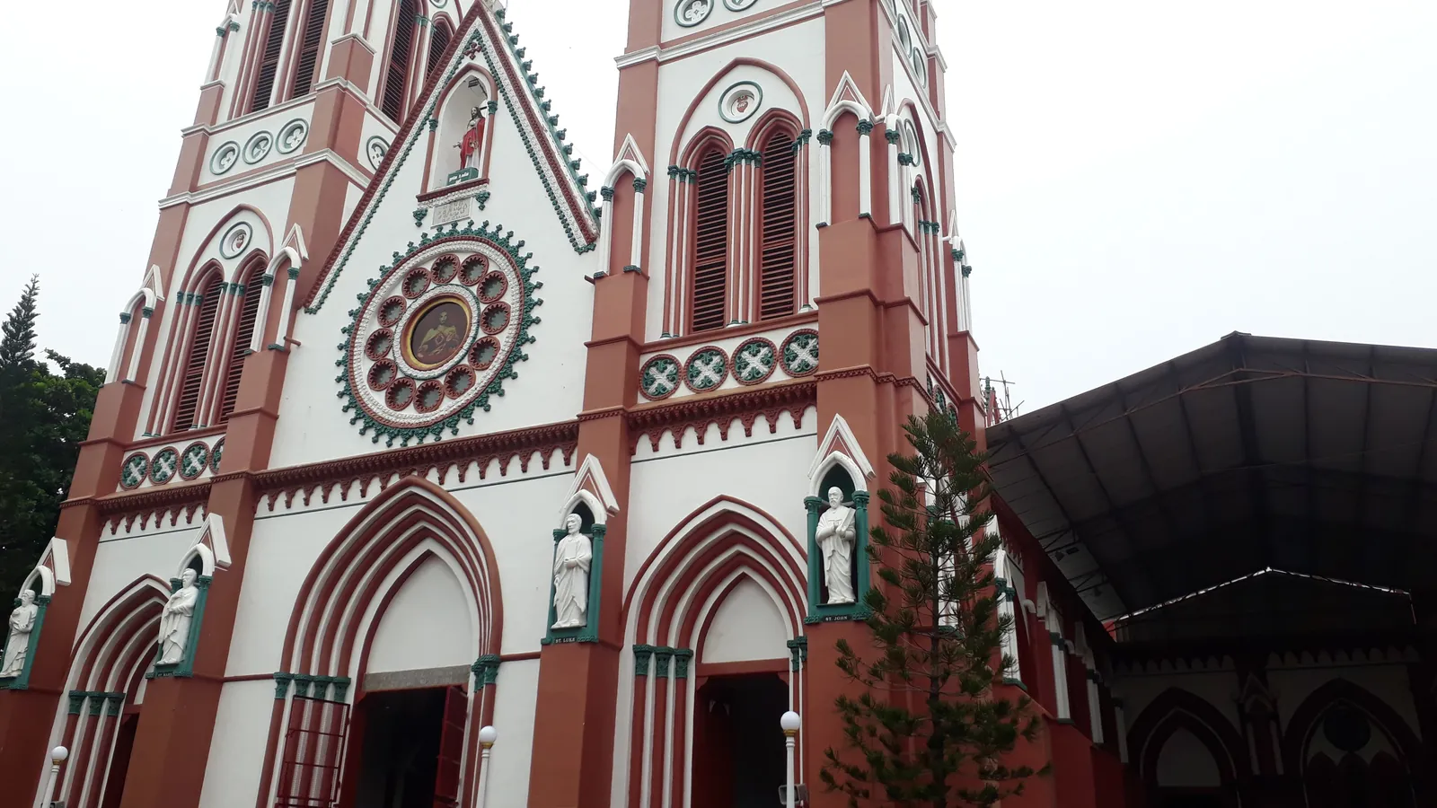 The neo-Gothic Basilica of the Sacred Heart of Jesus in Pondicherry