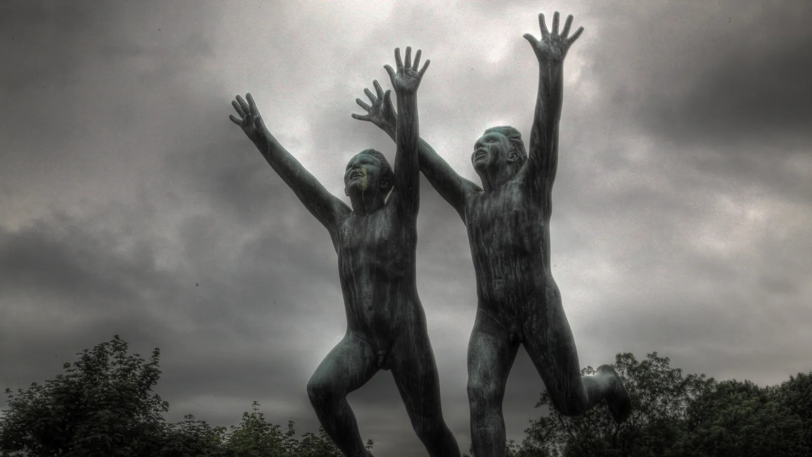 Sculptures by Gustav Vigeland in Frogner Park, Oslo, where more than 200 of his works line the paths