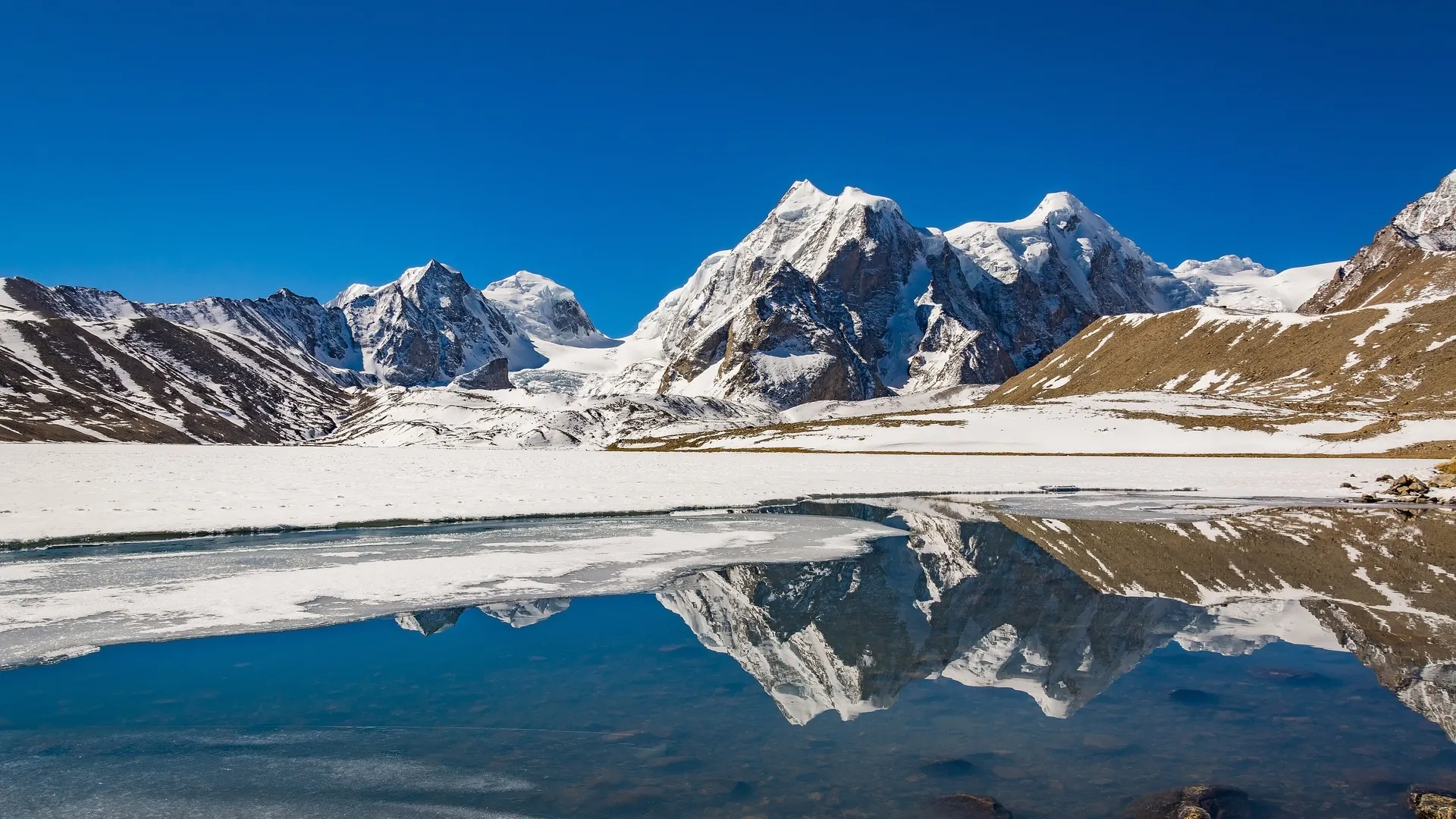 Gurudongmar Lake, one of the highest lakes in the world at over 5,000 metres, in North Sikkim
