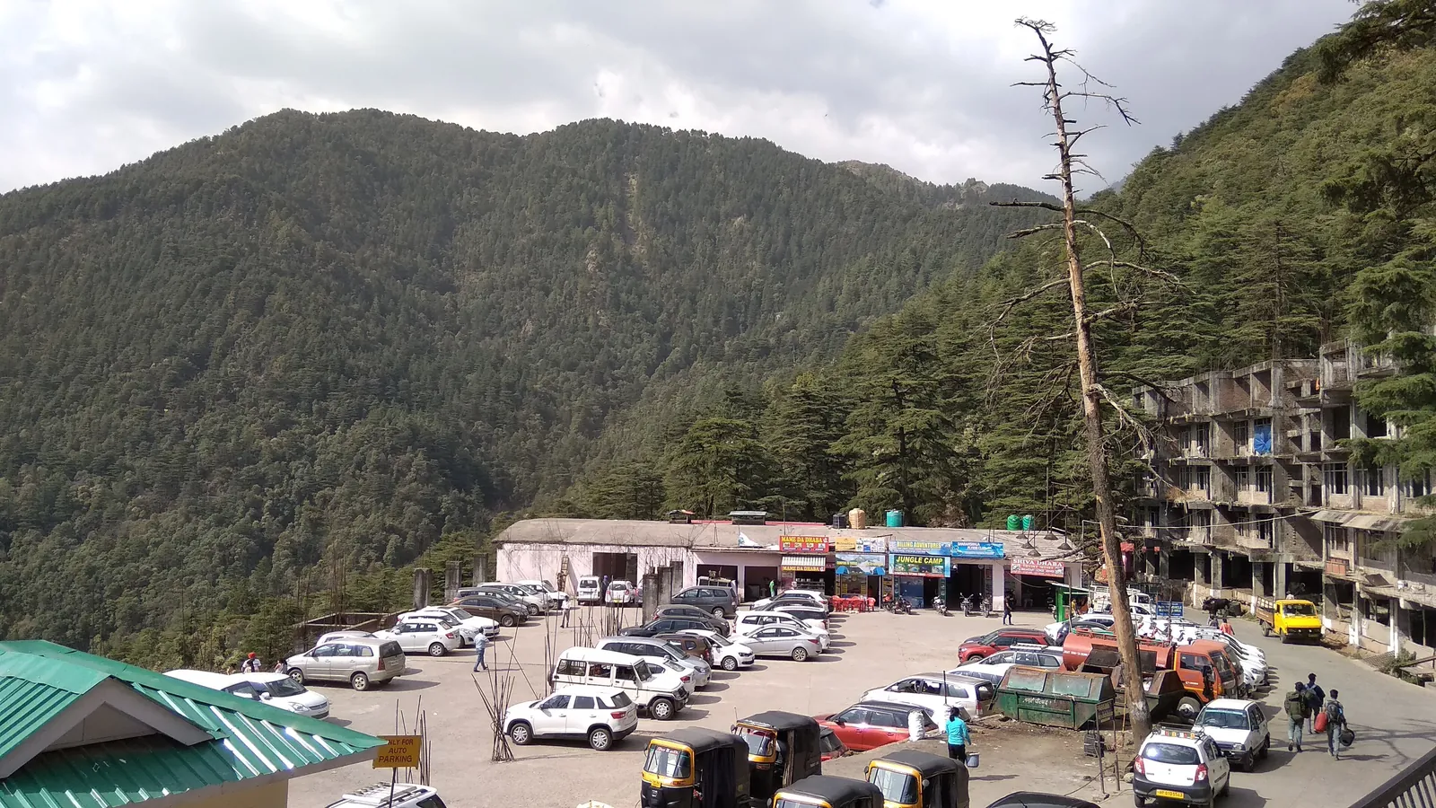 The bus stand at McLeod Ganj, gateway to the hills above Dharamshala