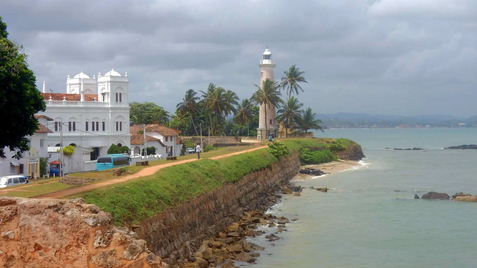 The lighthouse on the ramparts of Galle Fort, a 17th-century Dutch fortified town on Sri Lanka's south coast