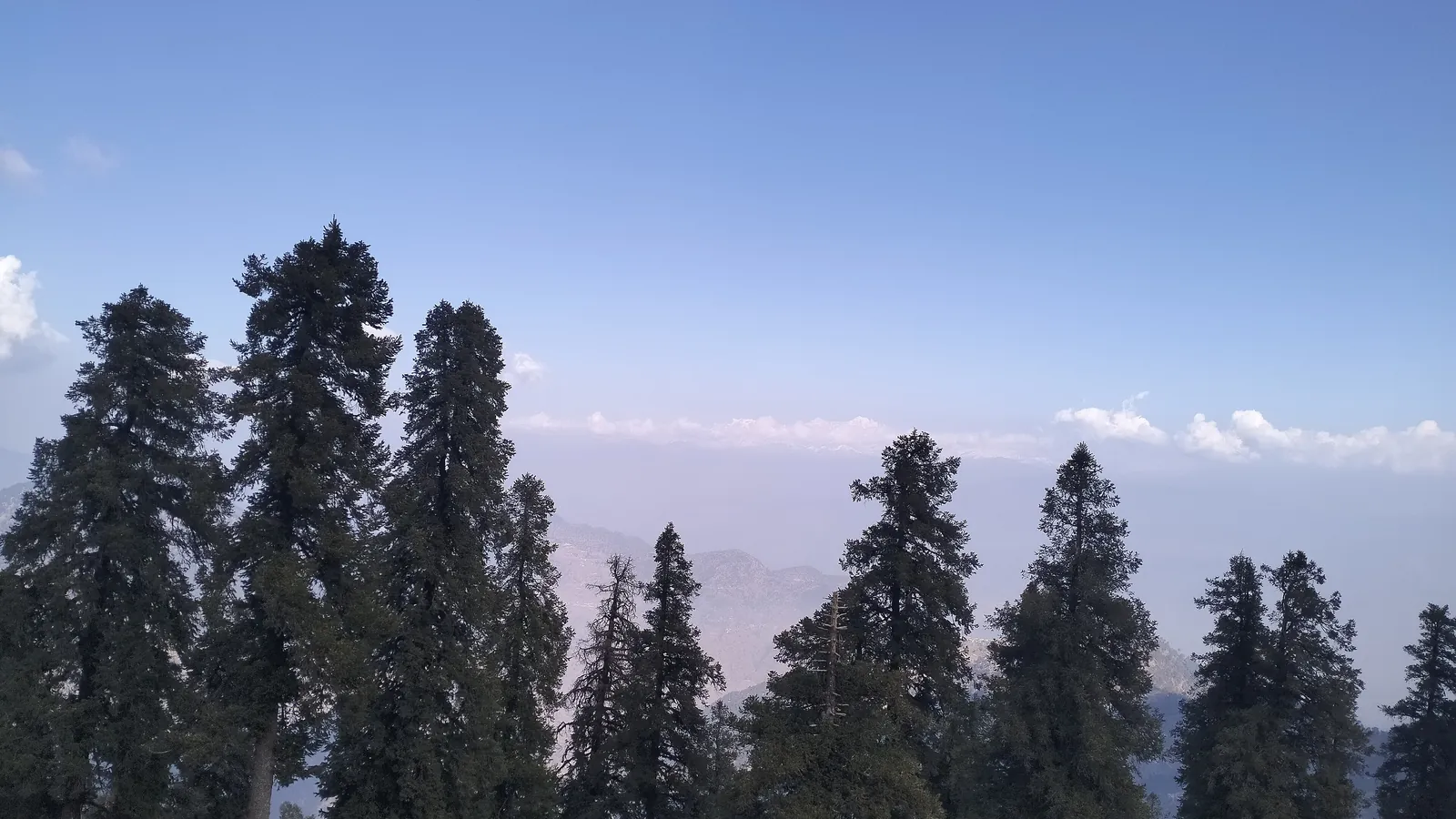 The hills around Mussoorie in Uttarakhand